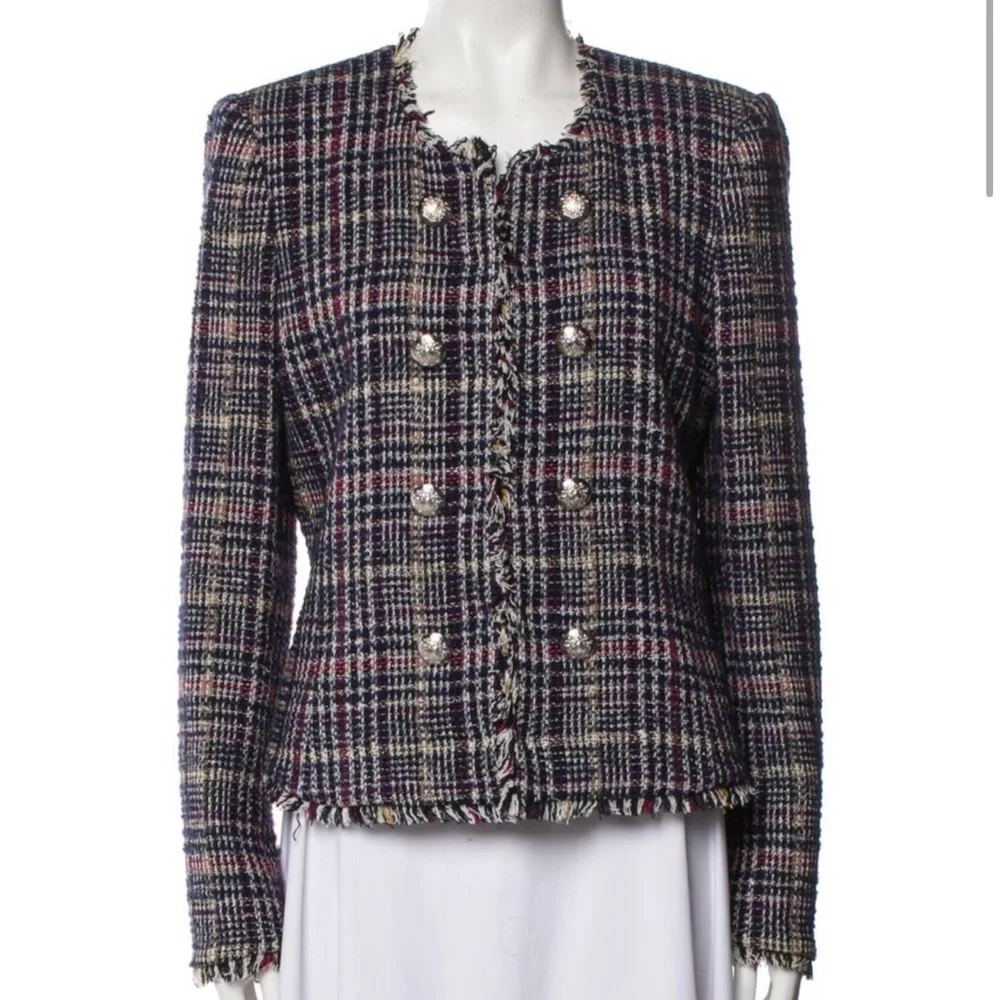 Veronica Beard Metallic Navy Tweed Jerry Jacket NWOT - Picture 7 of 11